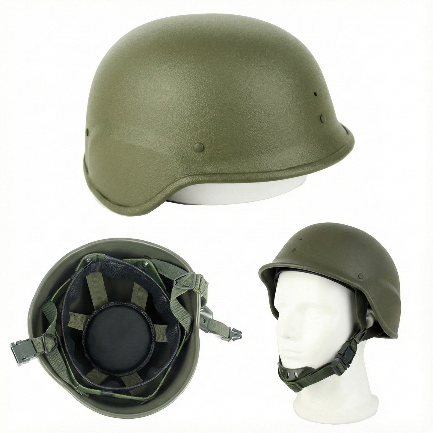 CASQUE  6B26 ACIER + Couvre-Casque EMR + LUNETTES