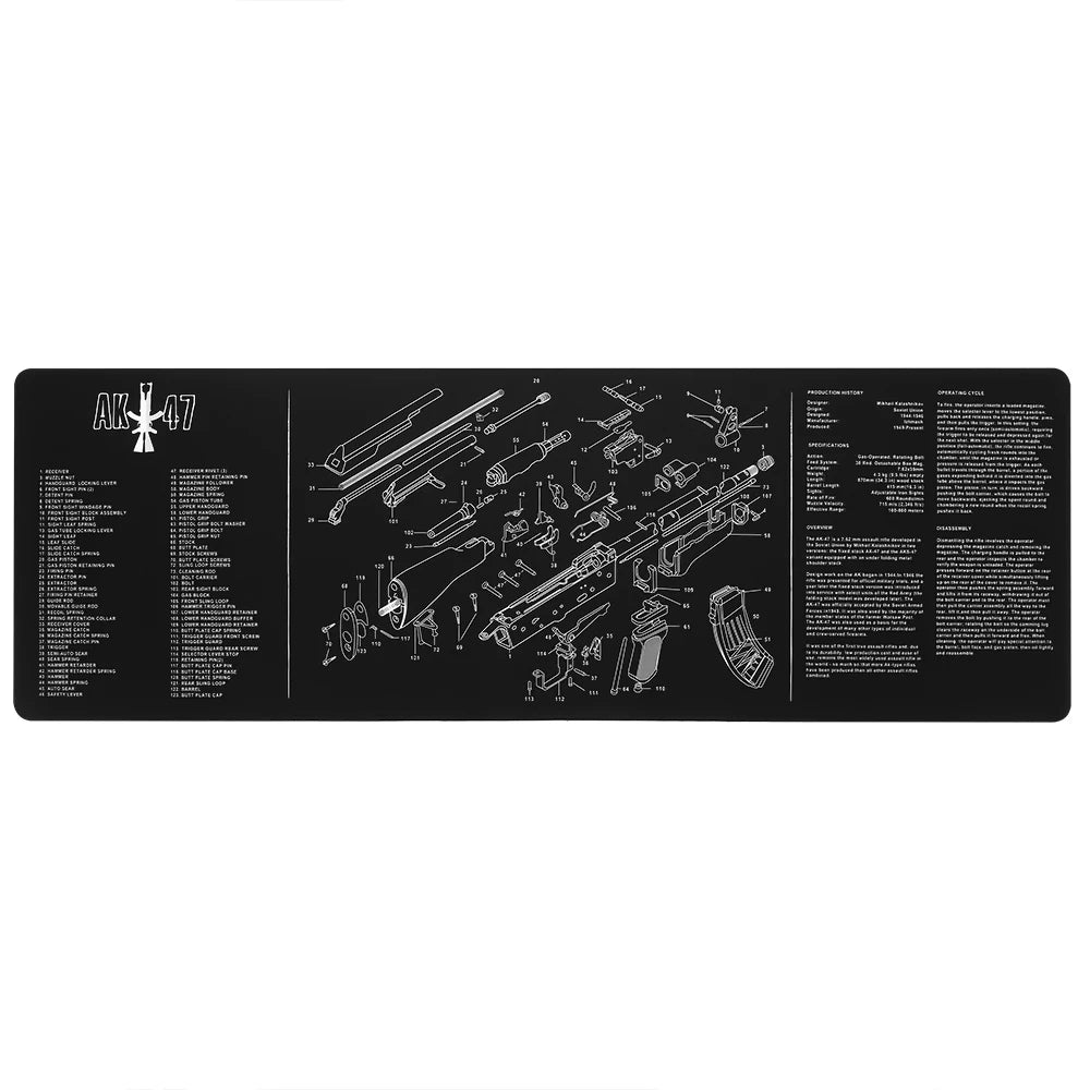 TAPIS DE NETTOYAGE RÉPLIQUE AK47 AVEC SCHÉMA